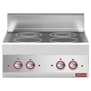 Cuisinière électrique vitrocéramique 4 foyers -Top-