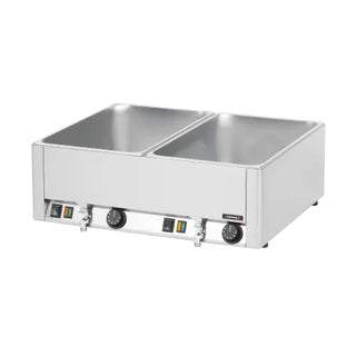 DUBBELE BAIN-MARIE GN 1/1 MET 2 AFVOERKRANEN CBMDV 