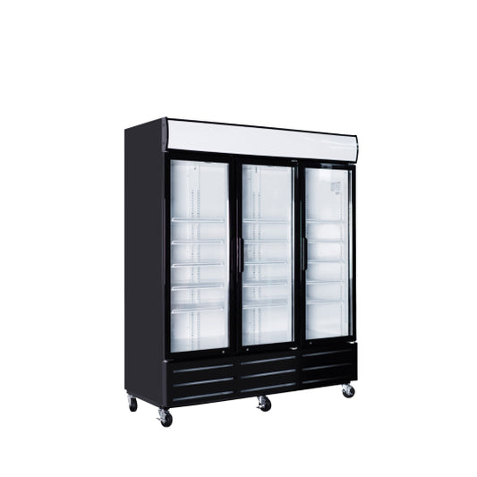 Réfrigérateur professionnel 3 portes en verre