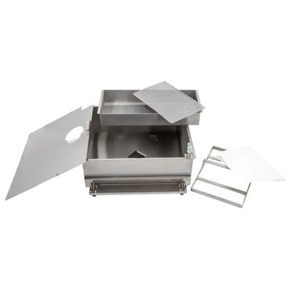 Friteuse électrique avec filtration 4 x 12 litres 17+17kW