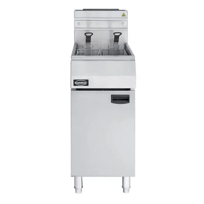 Friteuse professionnelle gaz haut rendement 2 paniers 1x21 l