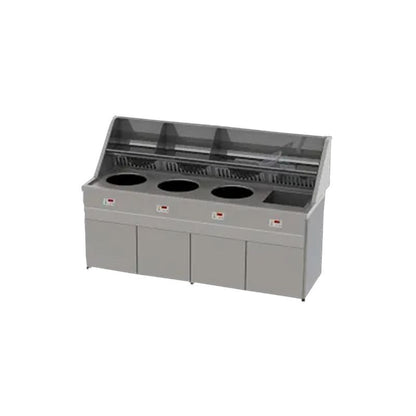 Friteuse gaz - Type Santana -3 cuves rondes et 1 cuve carrée FGS3CN