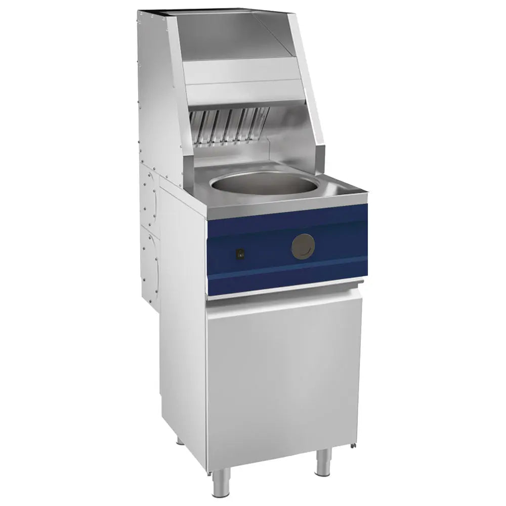 Friteuse à gaz professionnelle 13 L sur meuble avec porte | Mastro