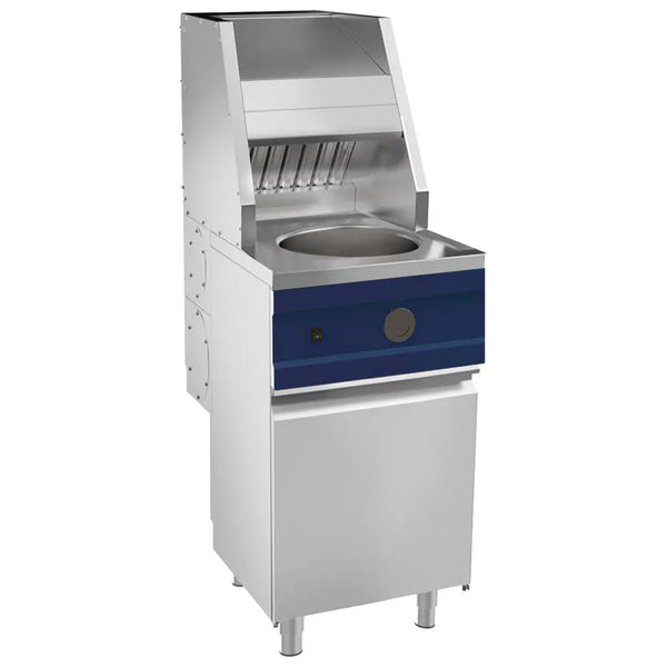 Friteuse à gaz professionnelle 13 L sur meuble avec porte | Mastro