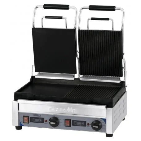 GRILL PANINI DOUBLE PREMIUM MIXTE AVEC MINUTEUR