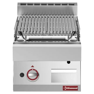 Grill pierre de lave 1/2 module grille en fonte double face