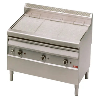 Grill-vapeur gaz avec grille de cuisson en -O- sur meuble