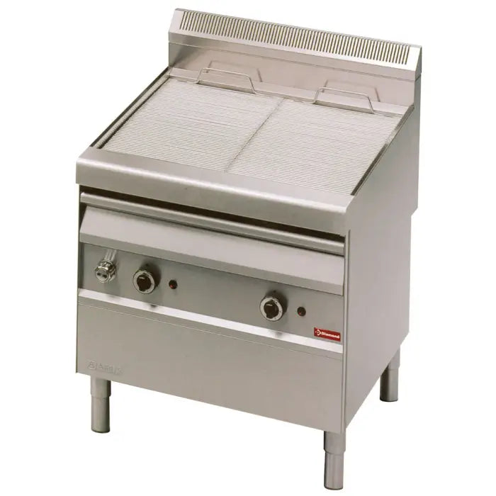 Grill-vapeur gaz avec grille de cuisson en O sur meuble