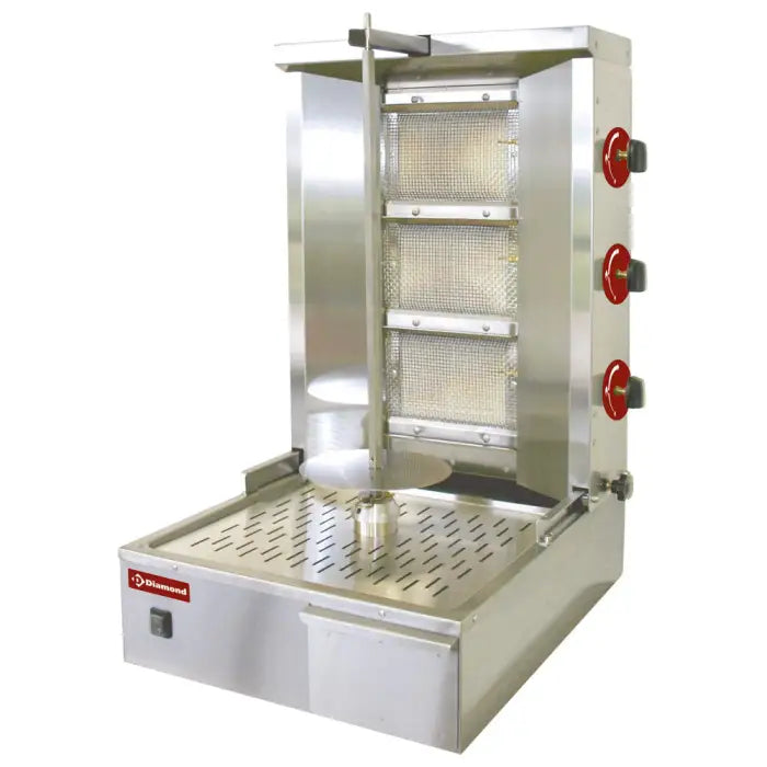 Gyros grill gaz 35 kg KEB-G61 - Grill pitta gyros Matériel