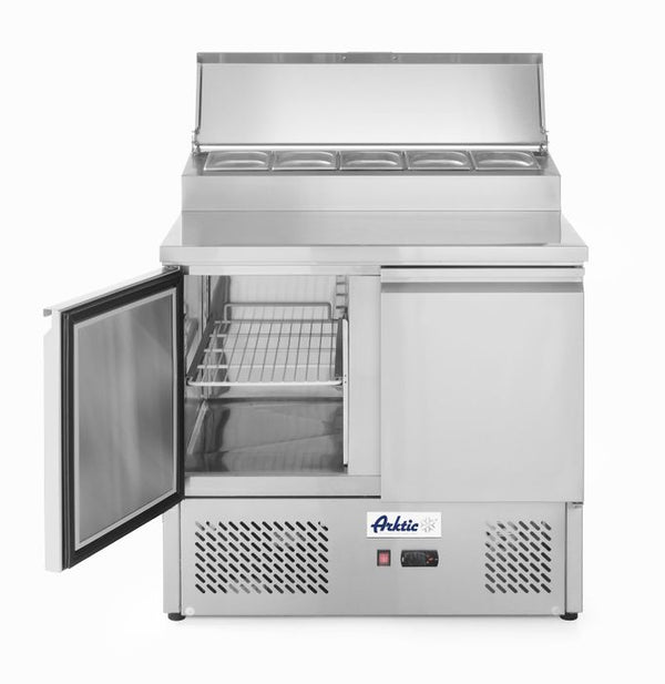Saladette met 2 deuren en verhoogde GN vitrine 300L, Arktic, 169L, 230V/310W, 700x915x(H)1030mm — 232880