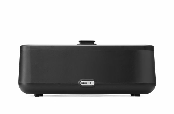 Chafing dish UNIQ, HENDI, designed by Robert Bronwasser, GN 1/1, Zwart, 230V/700W, 607x402x(H)245mm — 470411