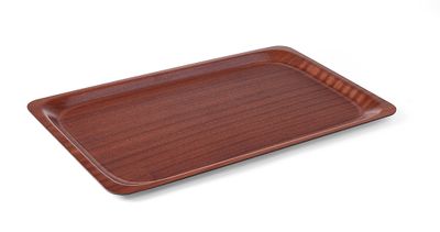 Dienblad, rechthoekig, antislip, gelamineerd, AmerBox, Mahonie, 430x610mm — 507018