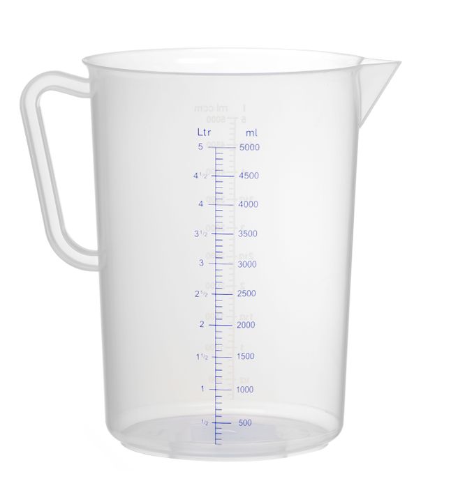 Maatbeker polypropyleen, HENDI, Kitchen Line, 5L, ⌀190x(H)270mm — 567500
