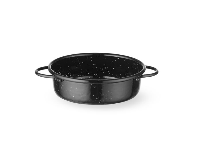 Plat de cuisson, émaillé, HENDI, Noir, ⌀120x(H)40mm, Rond — 622520