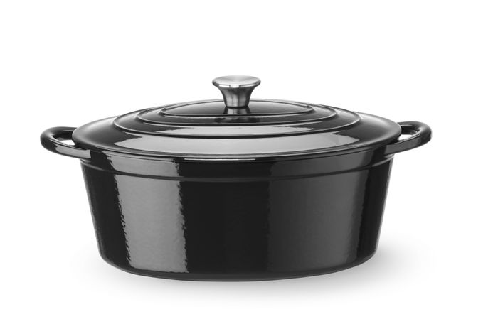 Cocotte en fonte émaillée, HENDI, 6,88L, Noir, 405x255x(H)134mm, Ovale — 626863