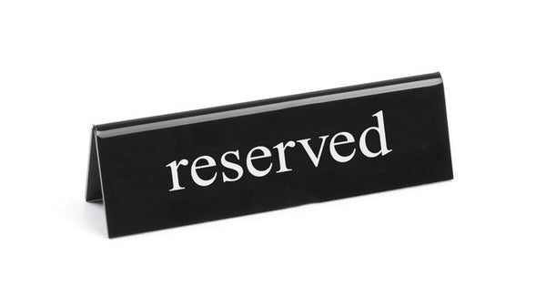 Chevalet de table réservé, HENDI, reserved, 130x30x(H)38mm — 663462