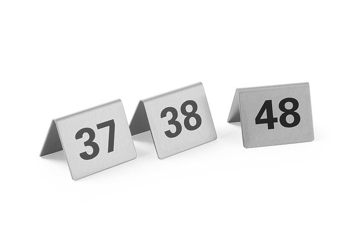Chevalets de table numérotés, HENDI, Numéros 37-48, 50x35x(H)40mm — 663875