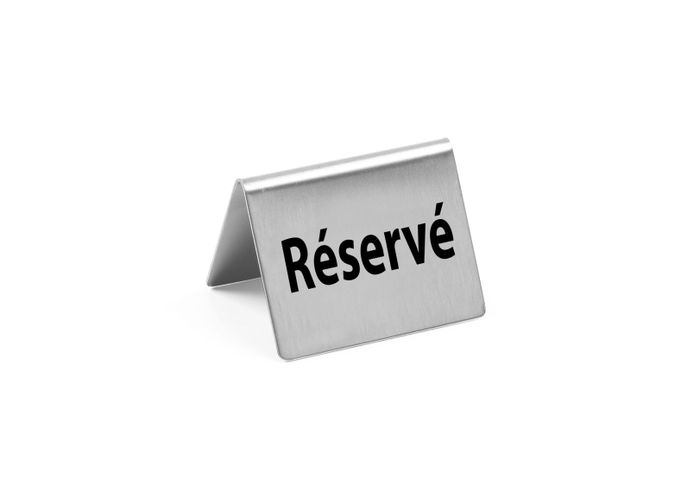 Chevalet de table Réservé, HENDI, Réservé, 4 u., 50x35x(H)40mm — 663936