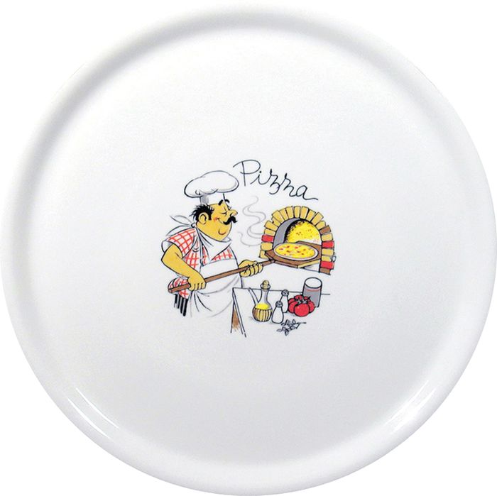 Assiette à pizza Tradition, HENDI, Blanc, ⌀330mm — 774892