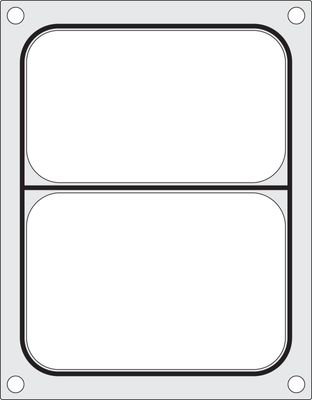 Traysealer matrix, HENDI, Twee-delige container 227x178 mm — 805596