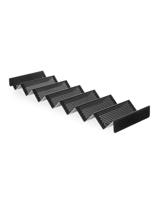 Support pour sandwich/hot-dog, perforé, HENDI, Noir, 580x170x(H)40mm — 808269