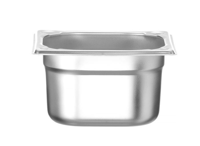 GN-bak 1/6, HENDI, Profi Line PLUS, GN 1/6, 1,6L, Zilver, 176x162x(H)100mm — 818527