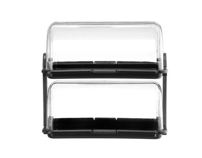 Rolltop display, HENDI, Zwart, 380x260x(H)355mm, Rechthoekig — 871614