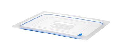 Couvercles pour bacs GN en polypropylène avec fermeture hermétique, HENDI, GN 1/2, Transparent, 325x265mm — 881811