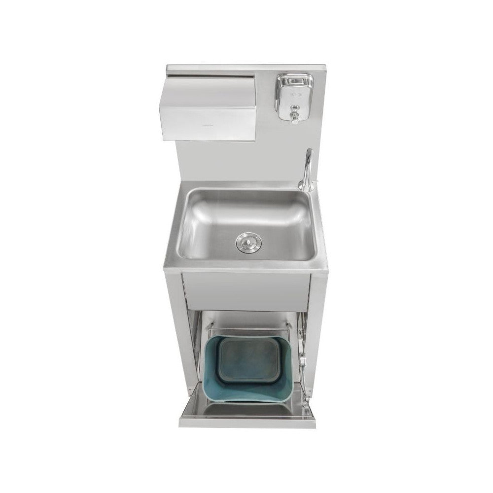 Lave-mains professionnel à commande au pied avec poubelle Dynasteel DLLMAI3000