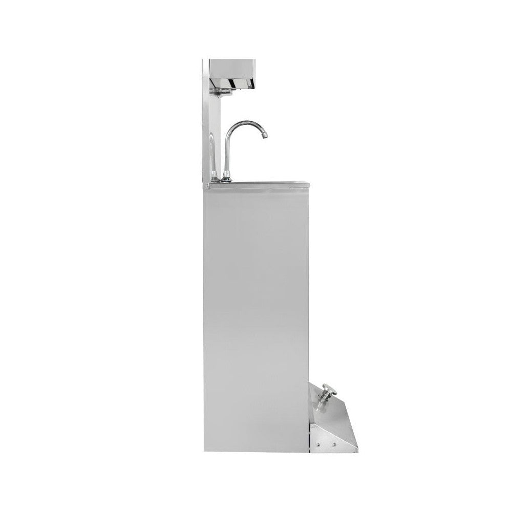 Lave-mains professionnel à commande au pied avec poubelle Dynasteel DLLMAI3000
