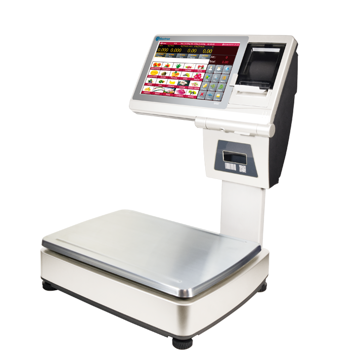 Balance commerciale tactile Baxtran M80 avec imprimante ticket