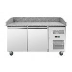 Meuble à Pizza Réfrigéré Inox Professionnel 2 Portes - Format 600x400 mm
