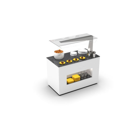 Neutraal eilandbuffet met zijplanken – BUNA-T-serie