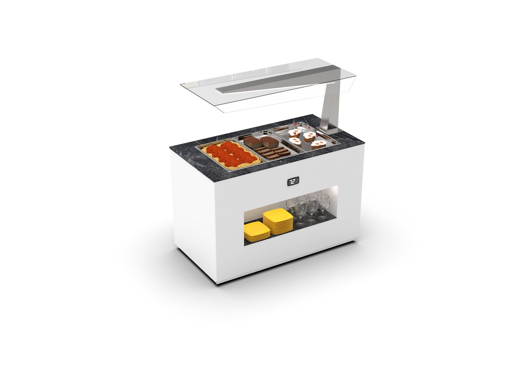 Warm eilandbuffet – Sahara Deep Bain-Marie – BUB65A / BUB65A-I-serie – 1300x700x1400 mm