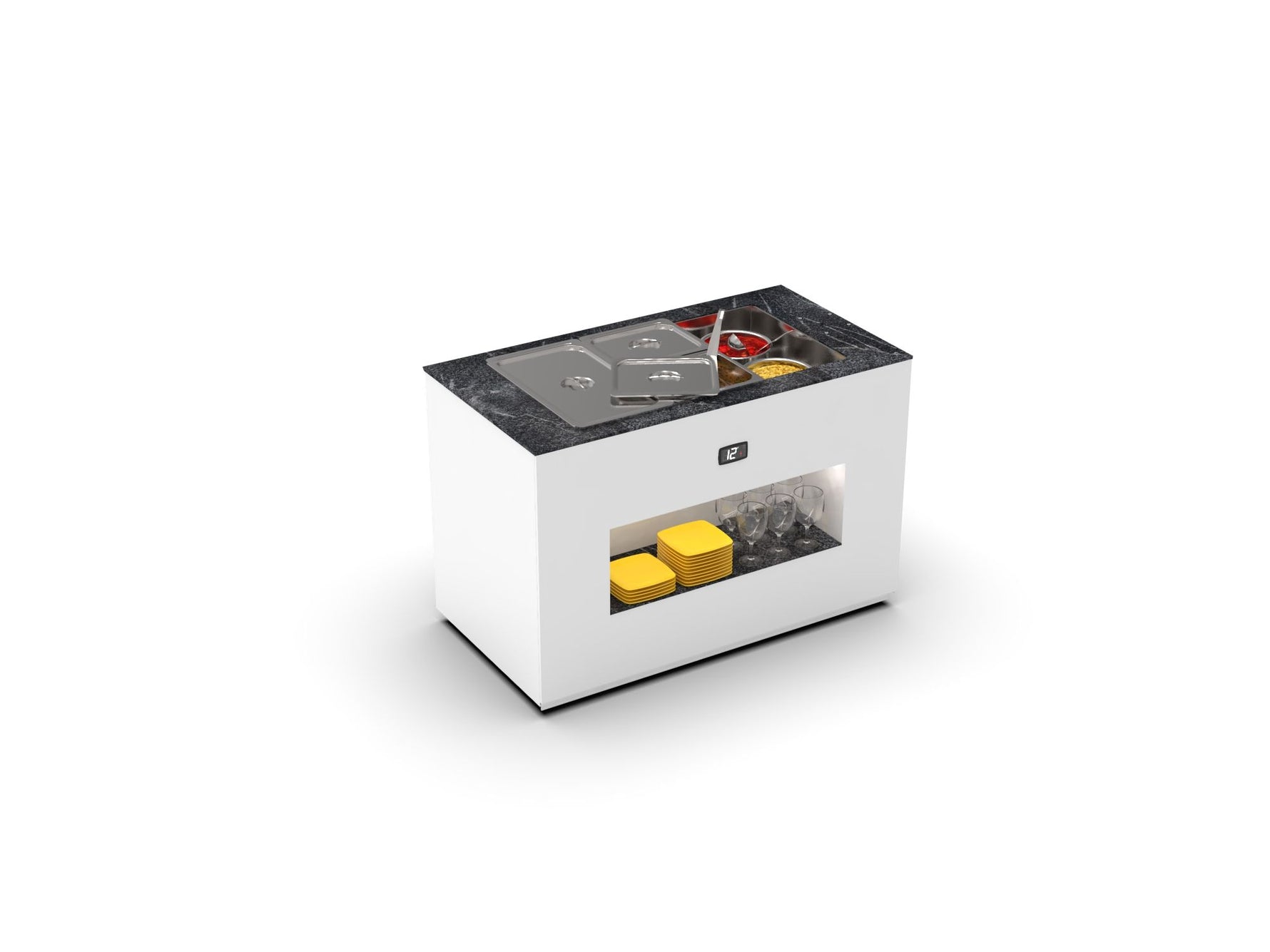 Basis gekoeld buffet – 150 mm koelplaat – BUF150-serie – 1300x700x875 mm