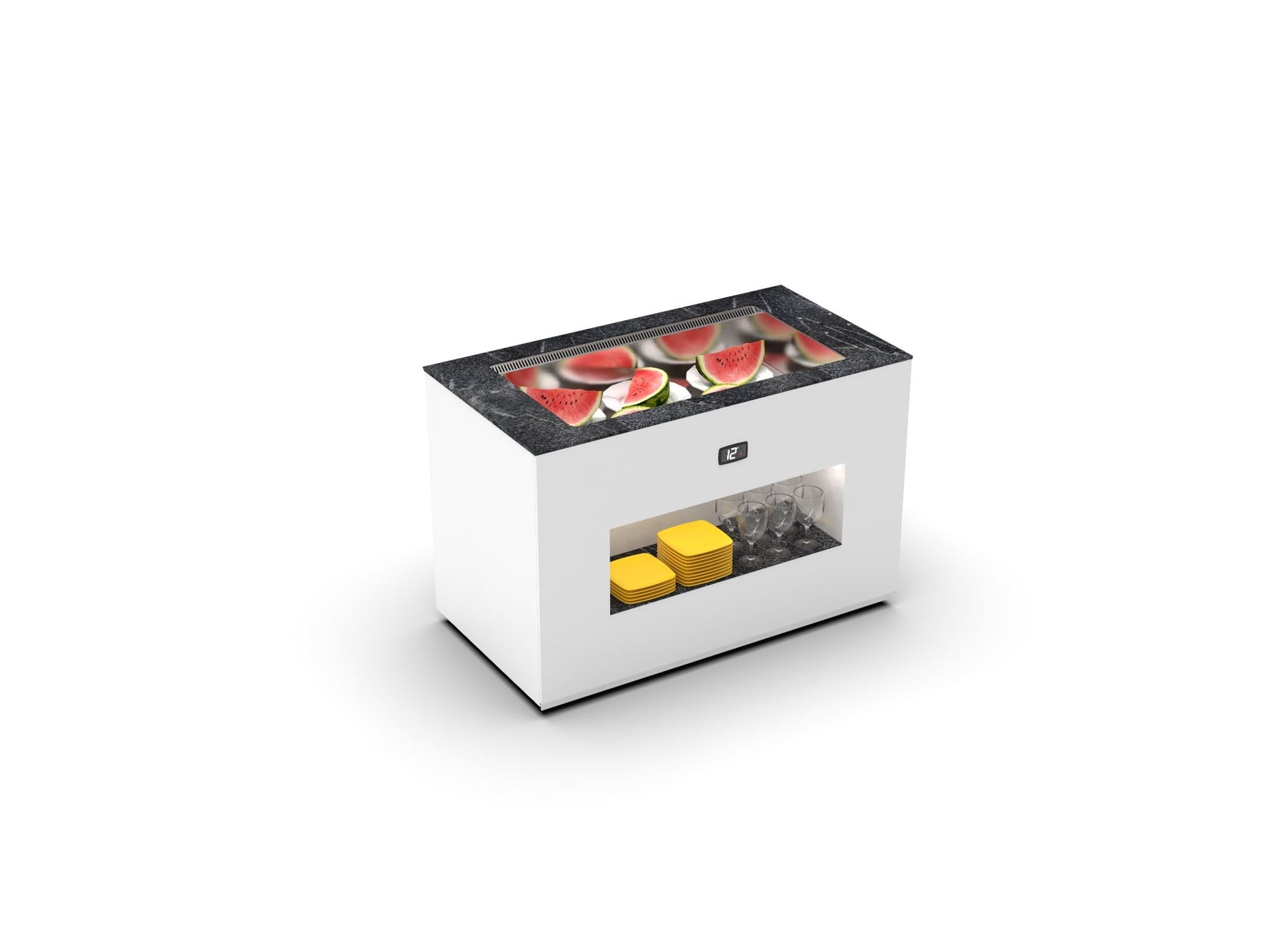 Basis gekoelde buffetkast – geventileerd koud 150 mm – BUF150F-serie – 1300x700x875 mm