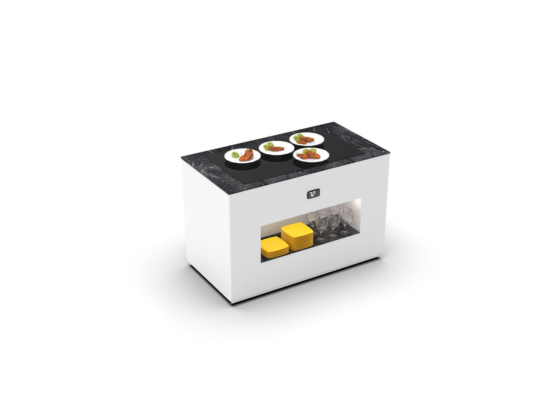 Basis gekoeld buffet – 15 mm koelplaat – BUF15-serie – 1300x700x875 mm