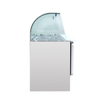 Saladette réfrigérée 3 portes pour bac gn 1/1 avec verre bombé
