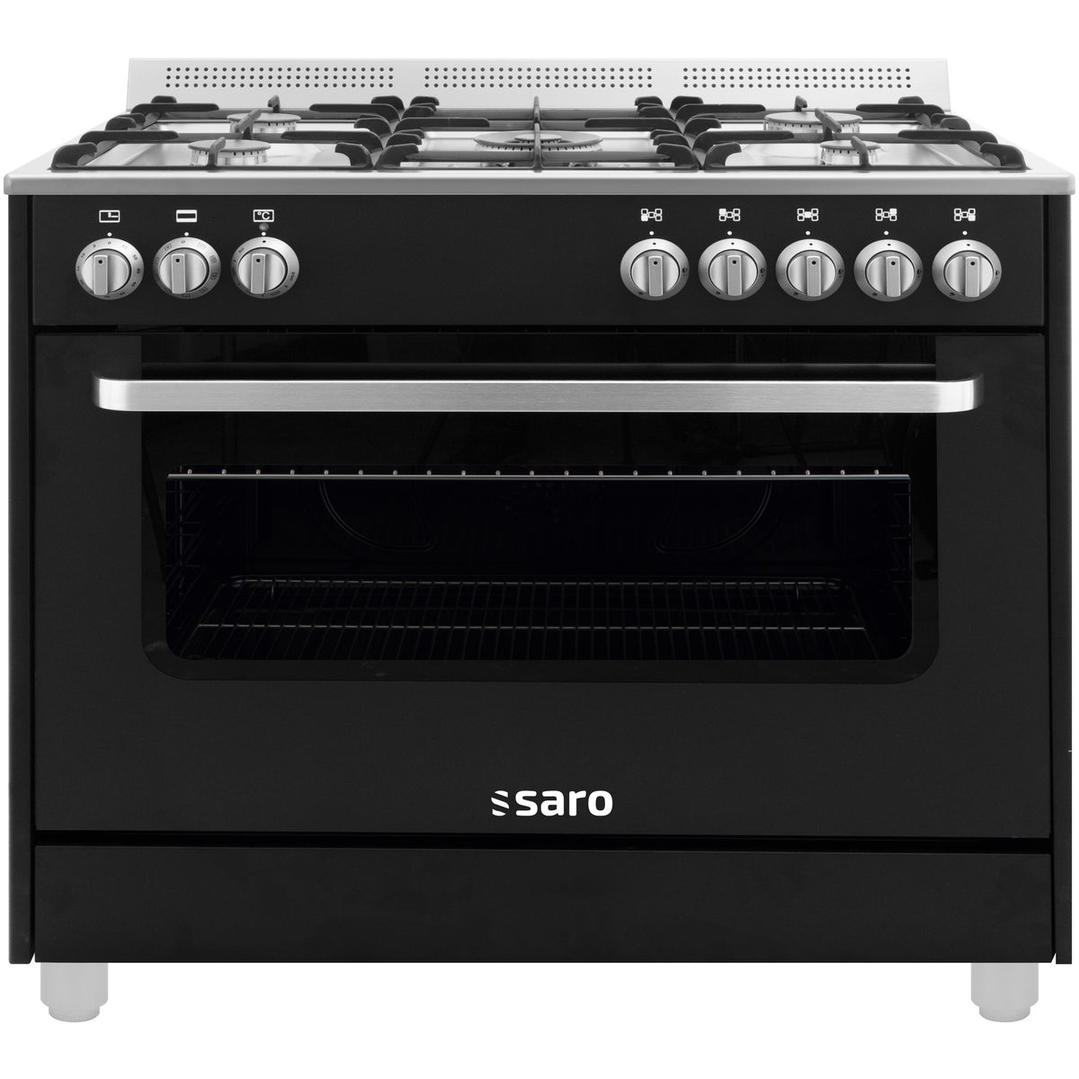 SARO Multifunctioneel gasfornuis met electrische oven TS95C61LNE zwart - 331-1155