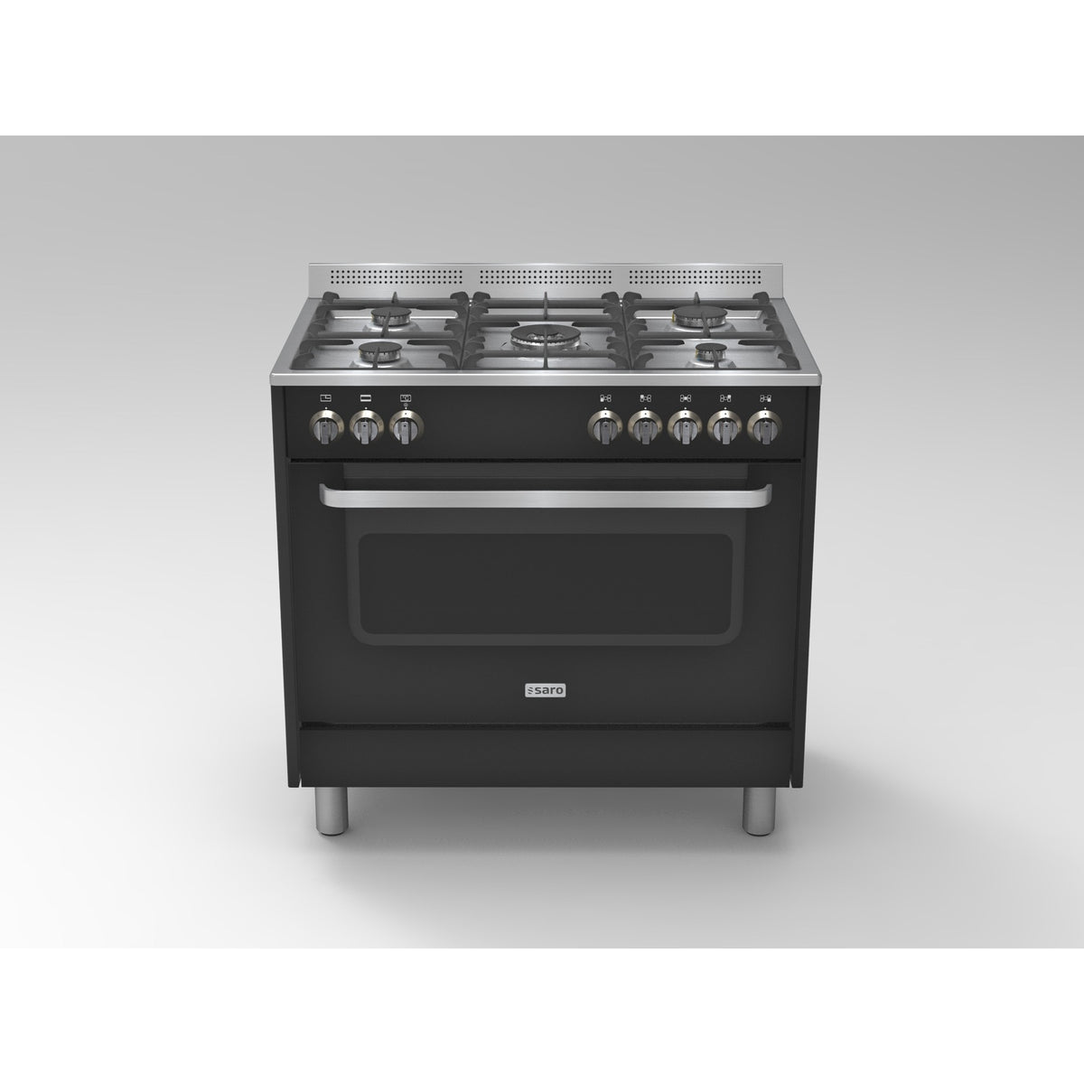 SARO Multifunctioneel gasfornuis met electrische oven TS95C61LNE zwart - 331-1155