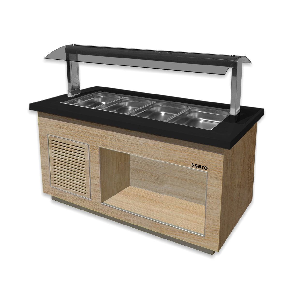 Buffet chaud SARO pour 4 bacs GN 1/1, PREMIUM LINE SB-H170 OAK - 366-2605