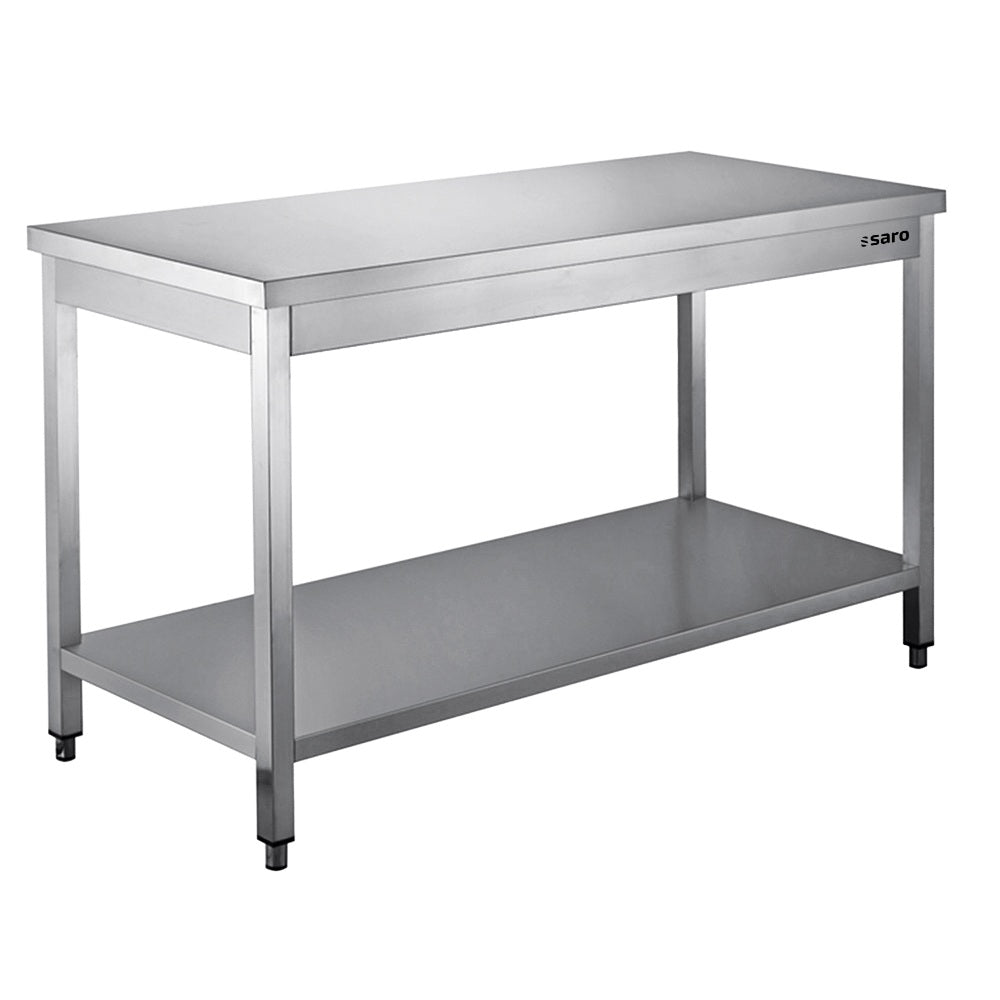 Table en acier inoxydable SARO démontable, plateau inférieur - L 1 500 x P 700 mm - 456-7015
