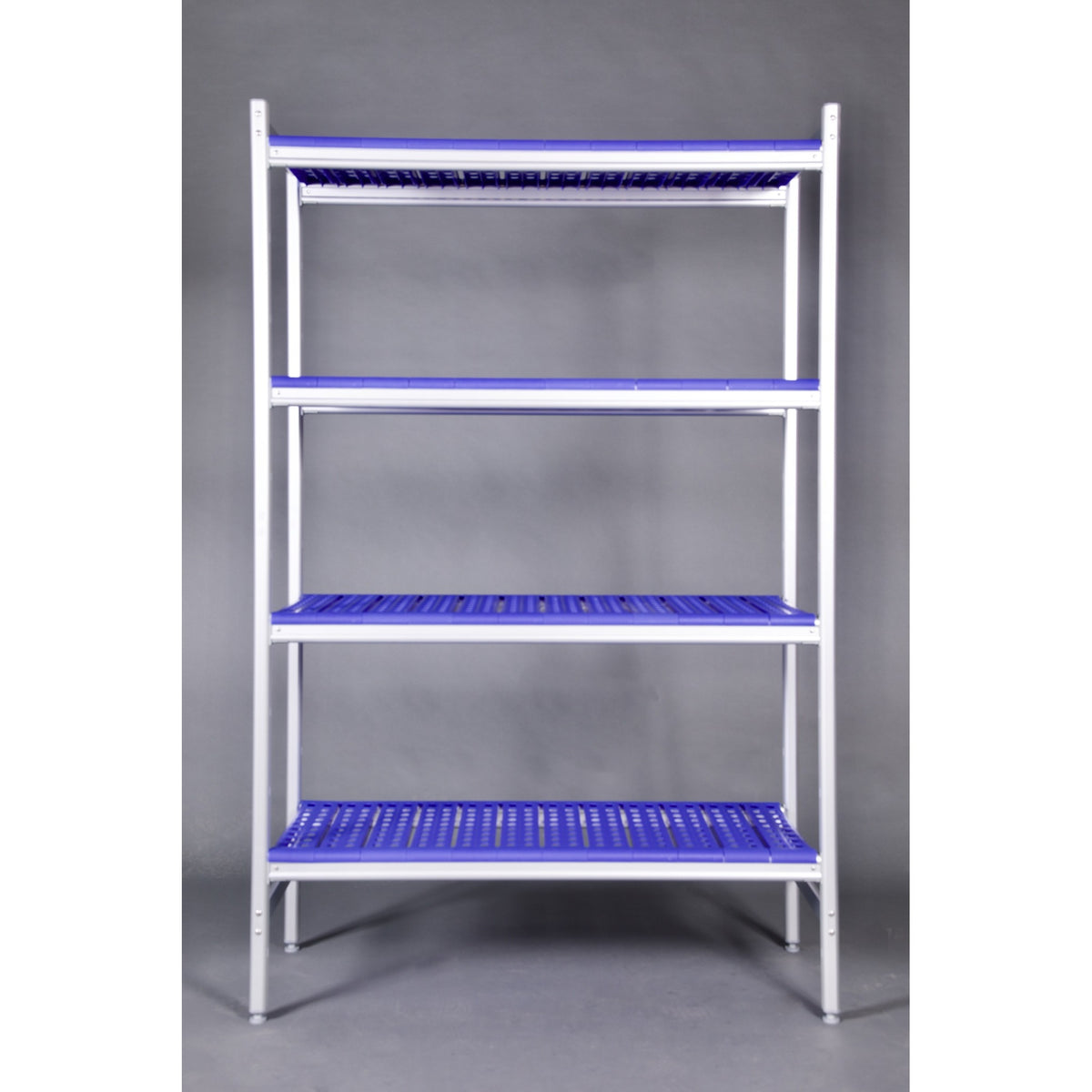 Étagère SARO en aluminium avec 4 grilles en plastique 475 x 798 mm - 480-1500