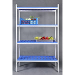 Étagère SARO en aluminium avec 4 grilles en plastique 475 x 798 mm - 480-1500