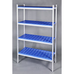 Étagère SARO en aluminium avec 4 grilles en plastique 475 x 798 mm - 480-1500