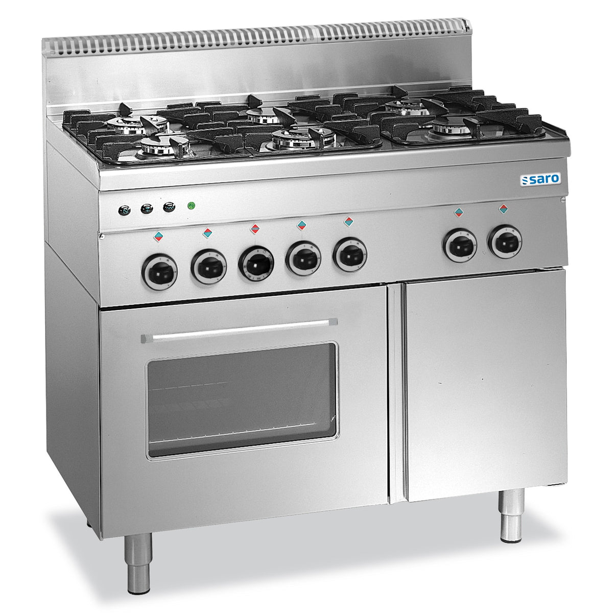 Cuisinière à gaz SARO avec four à gaz, 6 brûleurs, gamme 600 Line G6SFA6 - 504-1010