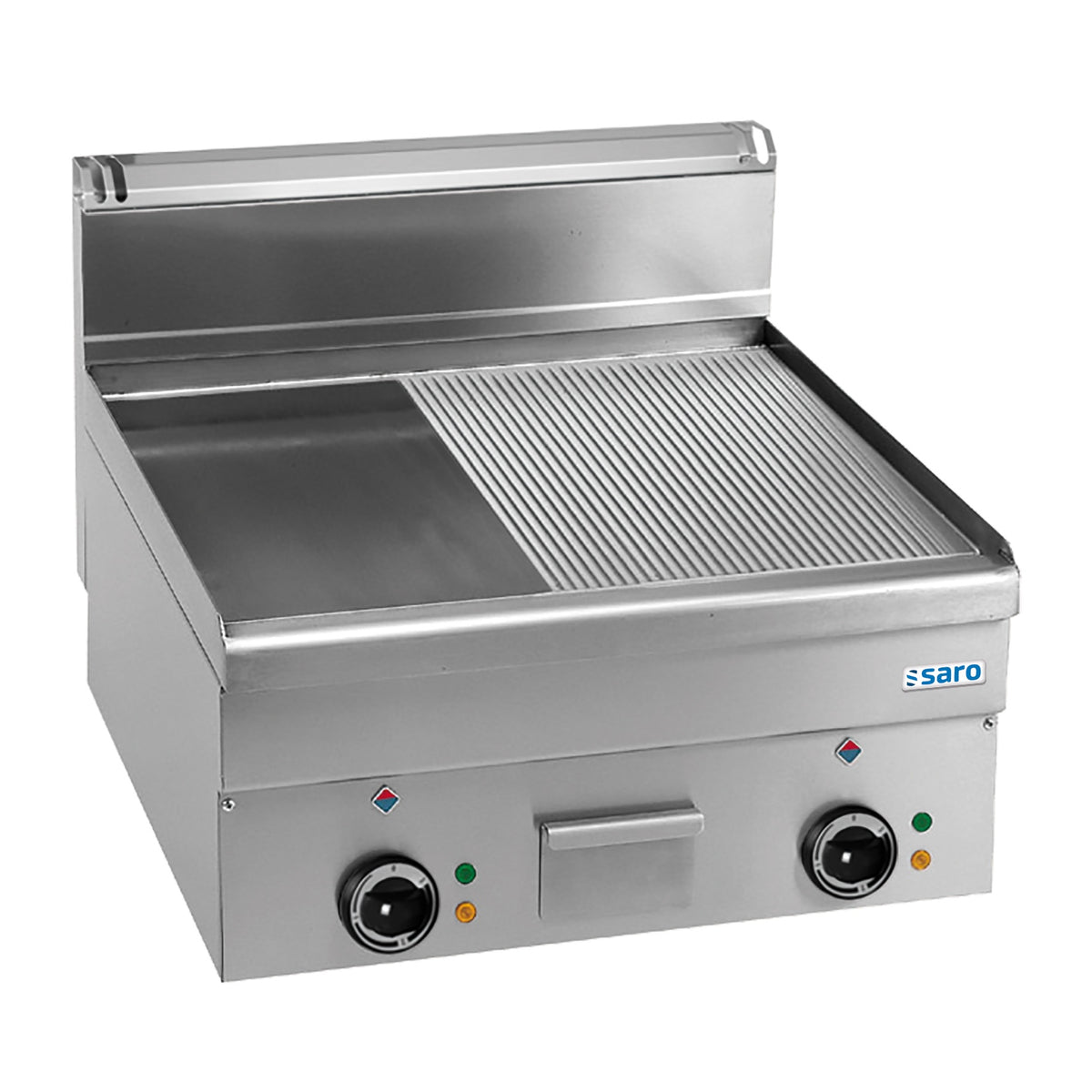 SARO Elektrische Grillplaat 1/2 Glad 1/2 Geribbeld 600x600 EFT66LR - 504-1120