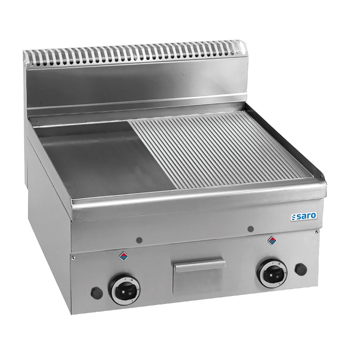 SARO Gas Grillplaat 1/2 Glad 1/2 Geribbeld 1000x600 GFT66LR - 504-1145