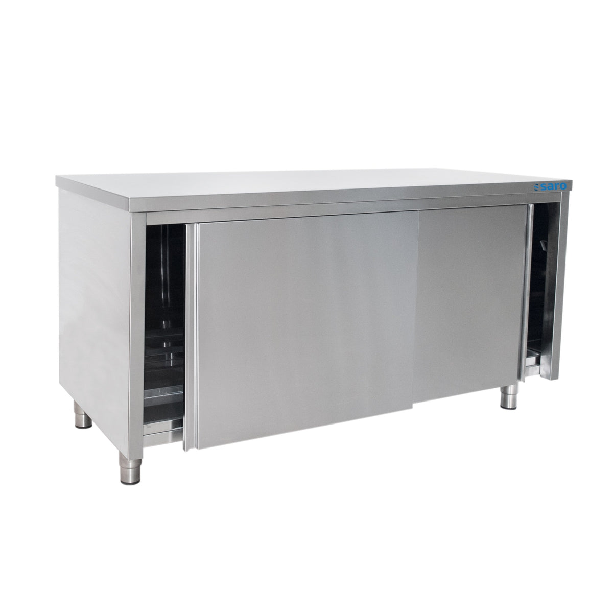 Armoire SARO en acier inoxydable à porte coulissante - profondeur 700 mm, largeur 1 800 mm - 700-2020