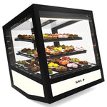 QBO Zwarte koelvitrine 620×670×670(h)mm | 1/2/3 niveaus | Geventileerde koeling + RGB-verlichting | SAYL